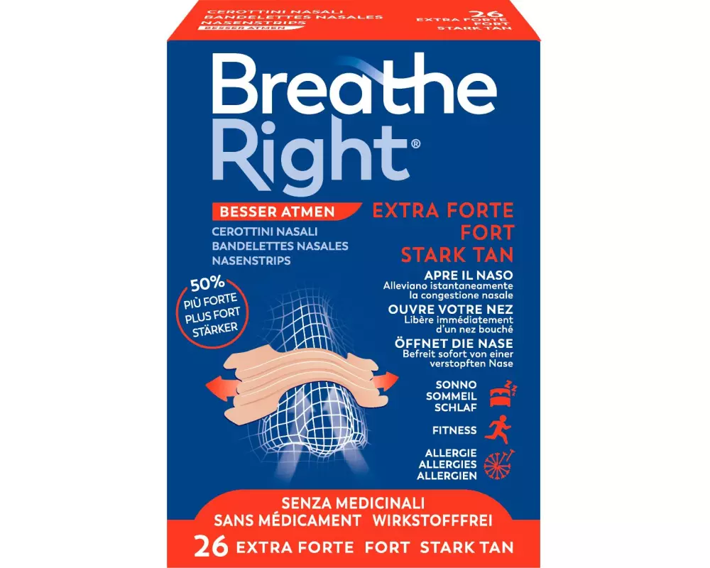 Breathe Right Nasenpflaster Extra Tan 26 Stück