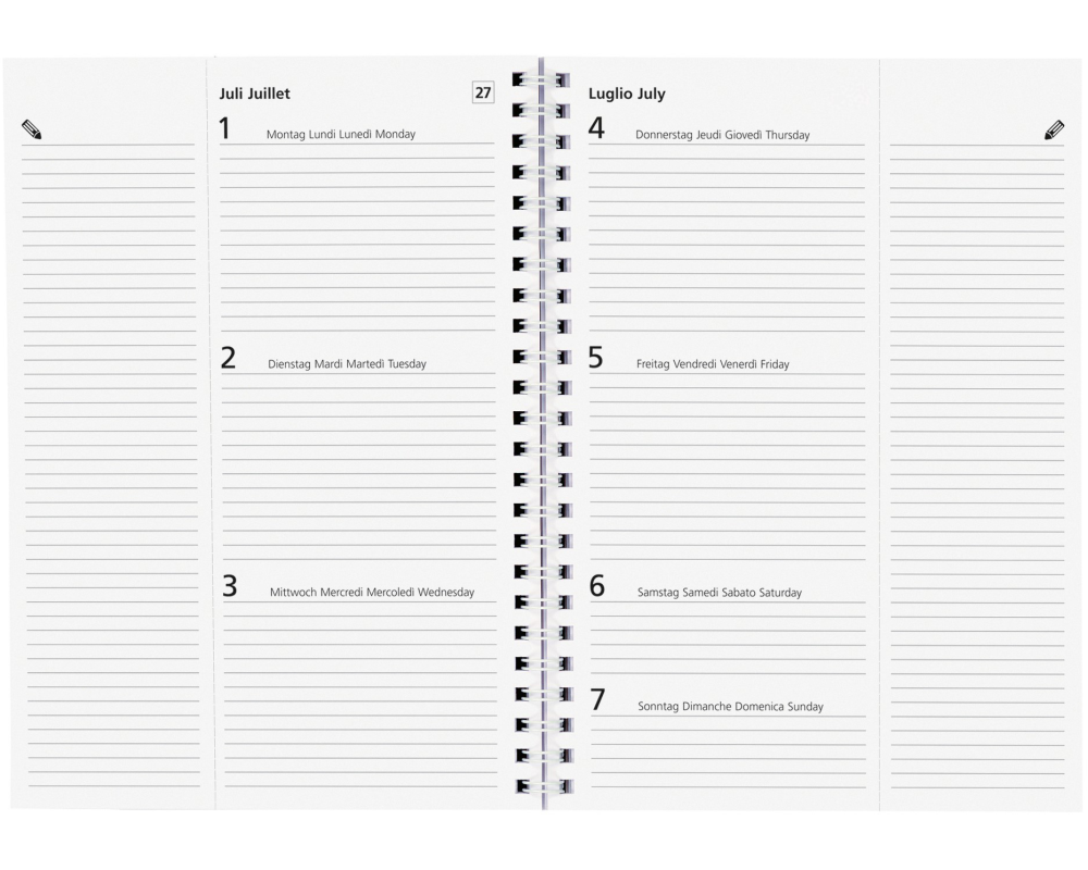 BIELLA GA Poly-Table Wire-O 2026 808533000026U 1W/2S Ersatz ML 14.8x20.8cm