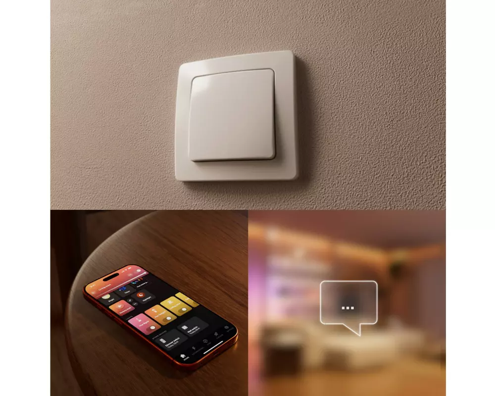 Philips Hue Hue wired switch module EU 2P verdrahtet, Netzbetrieb, Weiss