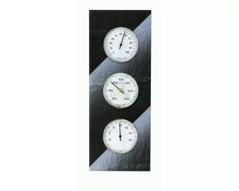 TFA Dostmann Wetterstation Domatic Schiefer geschnitten und lackiert