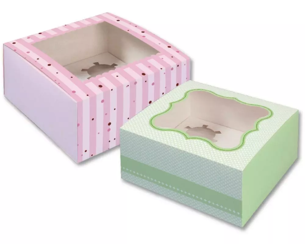 Folia Geschenkbox Gebäck Mehrfarbig, 20 x 20 x 10 cm