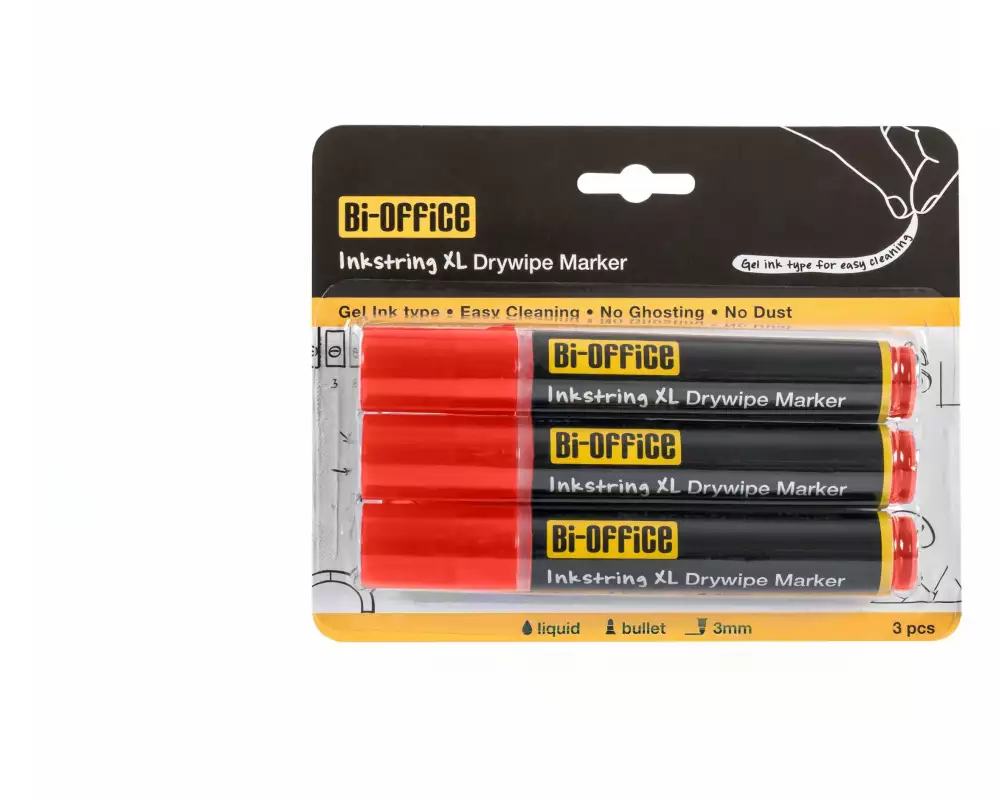 Bi-Office Whiteboard-Marker Inkstring Rot, 3 Stück