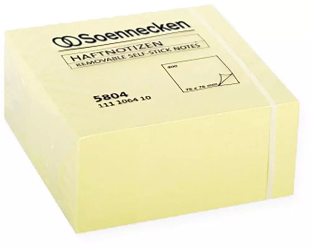 Soennecken Notizzettel 7.5 x 7.5 cm, 400 Blätter, Gelb