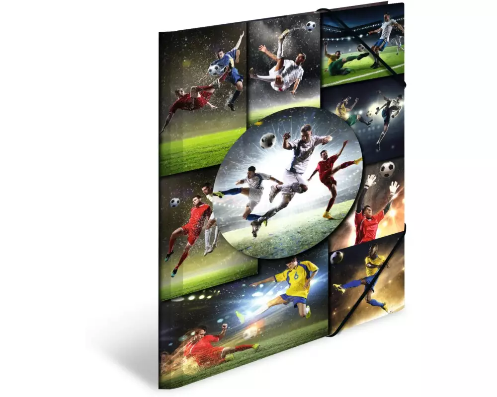HERMA Gummibandmappe A3 Football, Karton, mit Innendruck