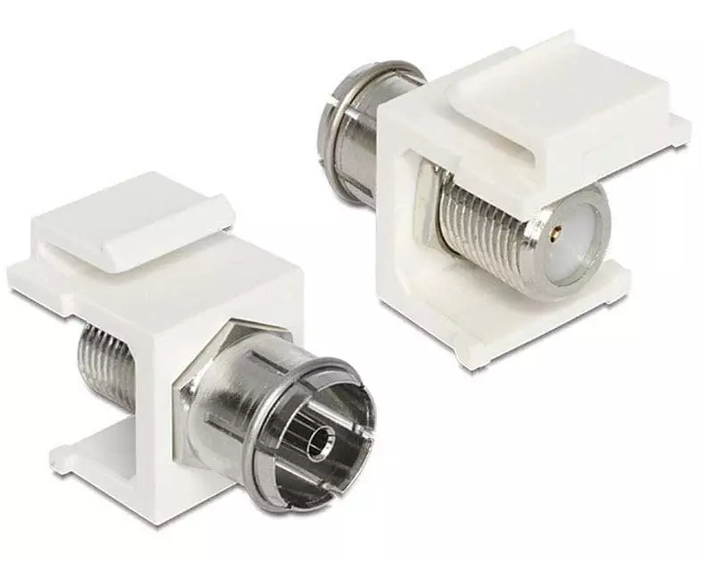 Delock Keystone-Modul IEC - F Weiss