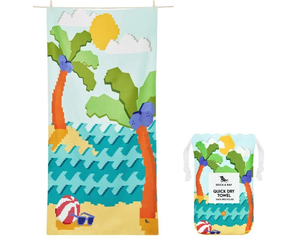 Dock & Bay Strandtuch Build a Beach 130 cm x 70 cm, Mehrfarbig