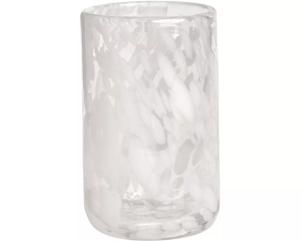 OYOY Trinkglas Jali 200 ml, 1 Stück, Transparent/Weiss