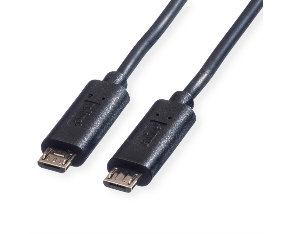 ROLINE USB 2.0 Ladekabel, Micro B - Micro B, ST/ST, schwarz, 0,3 m