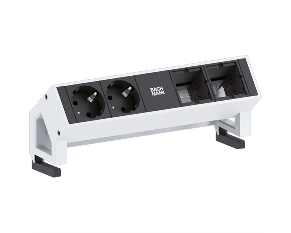 BACHMANN DESK2 2x Schutzkontakt 2x ABD GST18 Inox