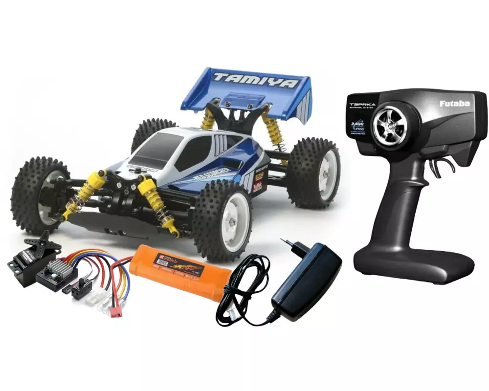 Tamiya Buggy Neo Scorcher 4WD TT-02B Bausatz Starterset, 1:10