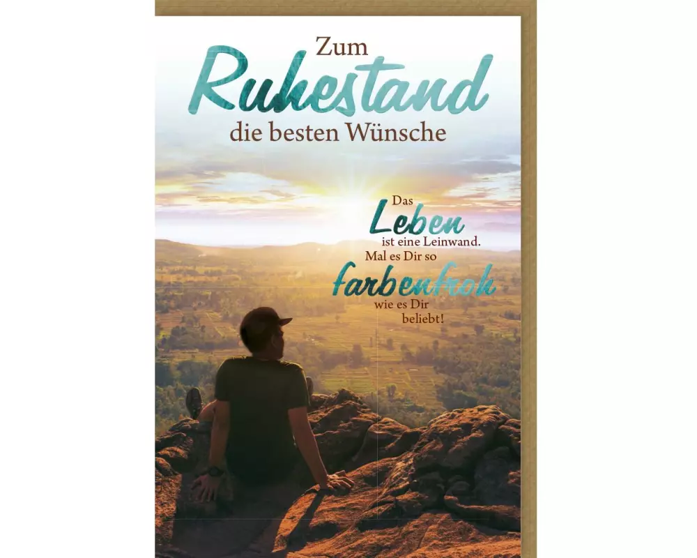 Braun + Company Glückwunschkarte zum Ruhestand 11.5 x 17 cm, inkl. Couvert