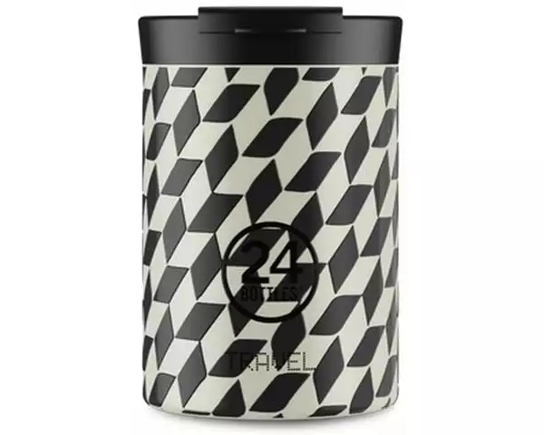 24Bottles Thermobecher Travel Tumbler 350 ml, Groovy White