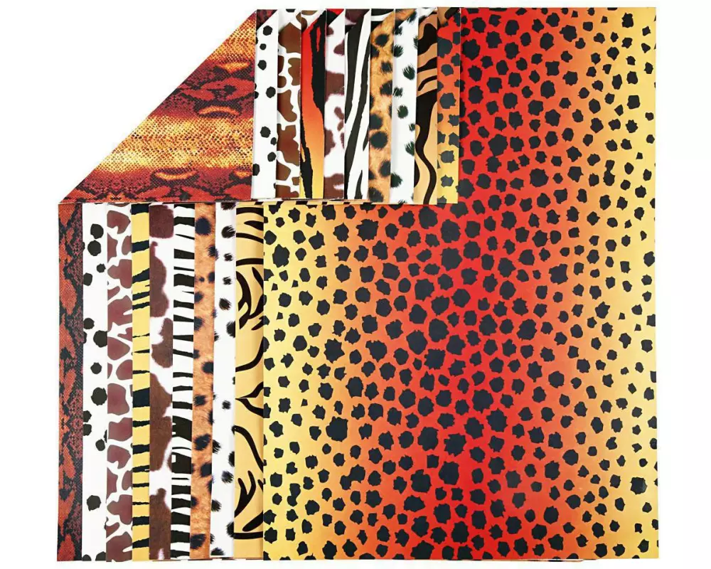Creativ Company Bastelpapier Animal Print A4, 10 Blatt