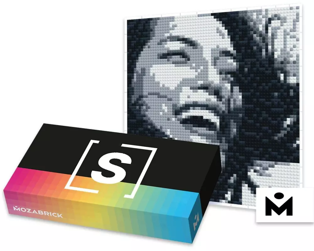 Mozabrick Rahmen für Klemmbausteine Mosaik, S Weiss