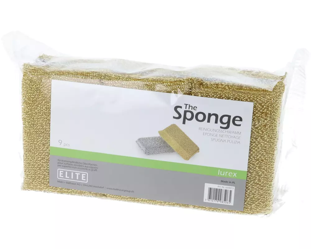 Elite Schwamm Lurex 9 Stück, Gold/Silber