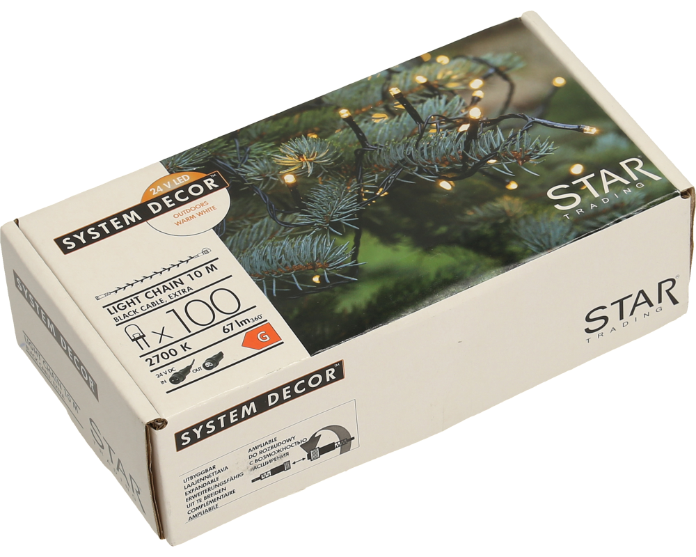STAR TRADING System Decor Lichterkette 10m 12.495-12 schwarz