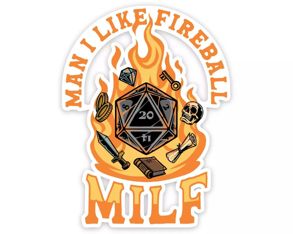 Glass Staff MILF Sticker Orange