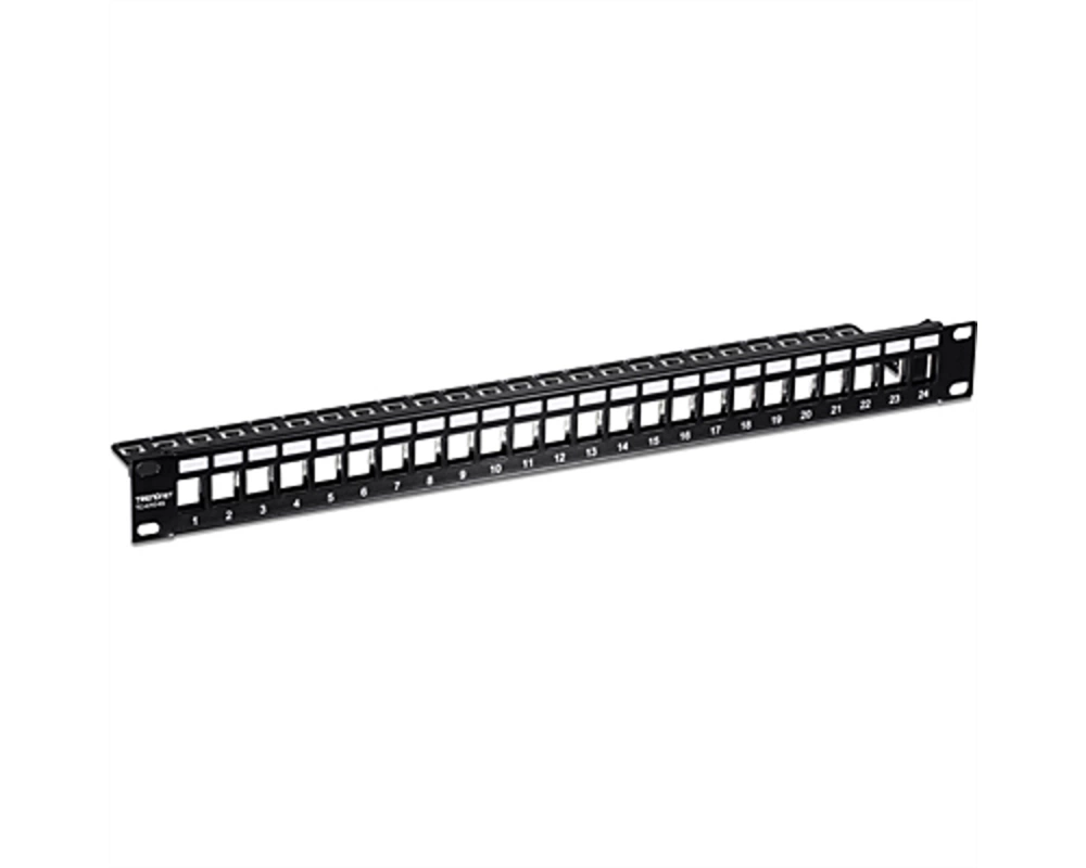 TRENDnet TC-KP24S Patch Panel, 24-Port Blank Keystone Shielded 1U