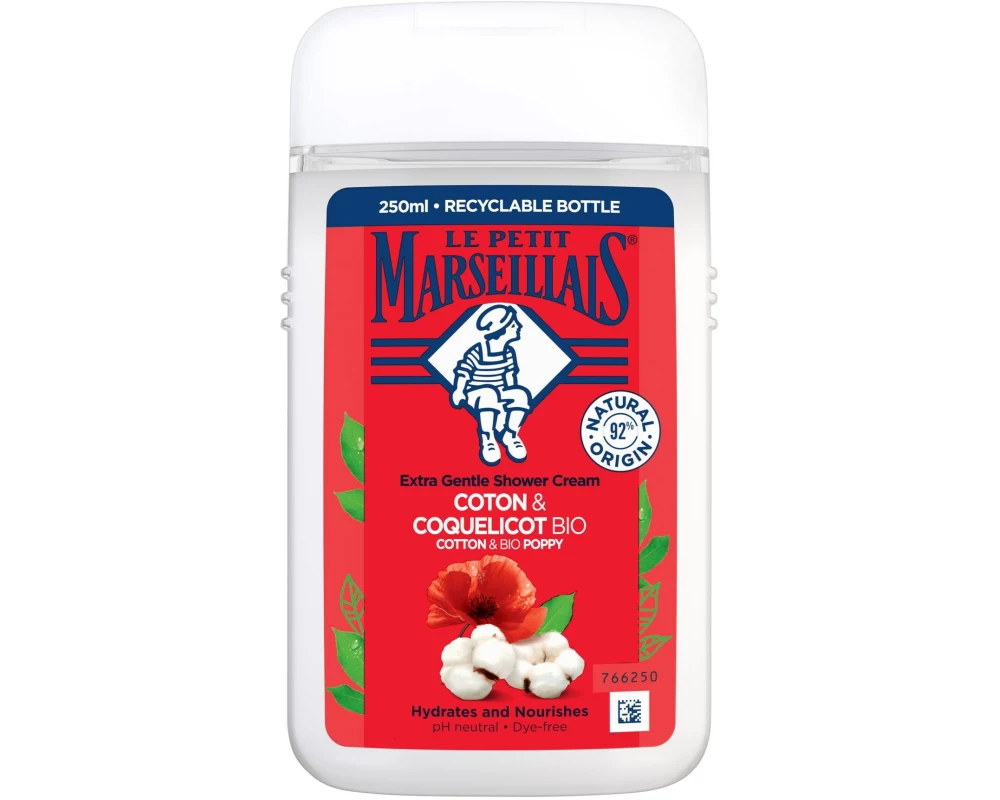 Le petit Marseillais Duschgel Baumwollmilch und Klatschmohn 250 ml