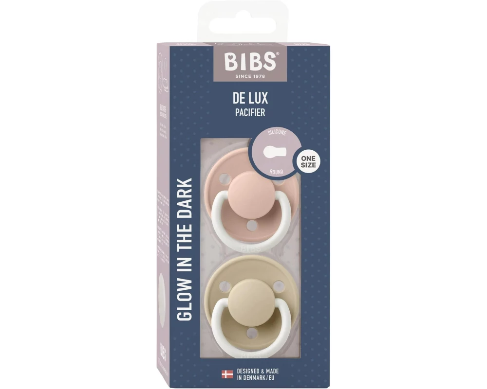 Bibs De Lux Onesize, Silikon, Kirschform, 0-36 Monate, 2 Stück