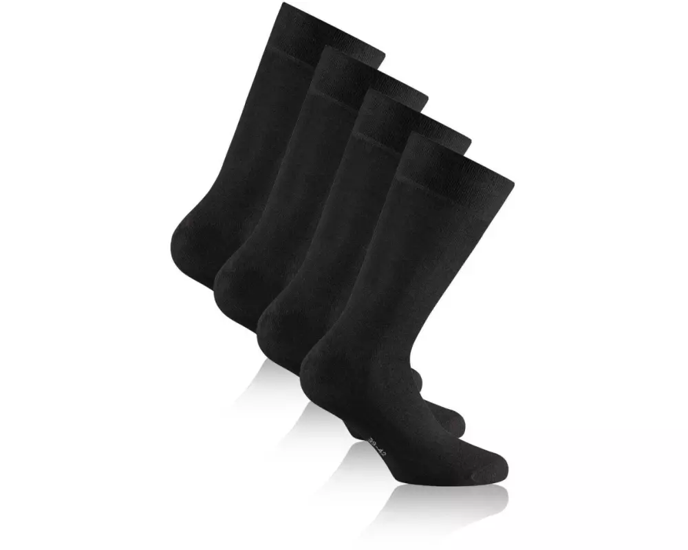 Rohner Socks Bambussocken Schwarz 2er-Pack