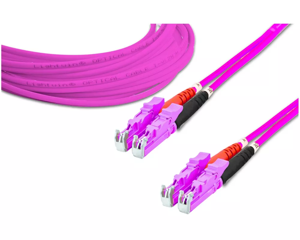 Lightwin LWL-Patchkabel Multimode LSH – LSH, OM4, Duplex, 1 m