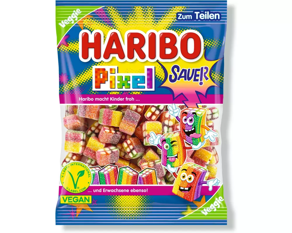 Haribo Gummibonbons Pixel Sauer vegan 160 g