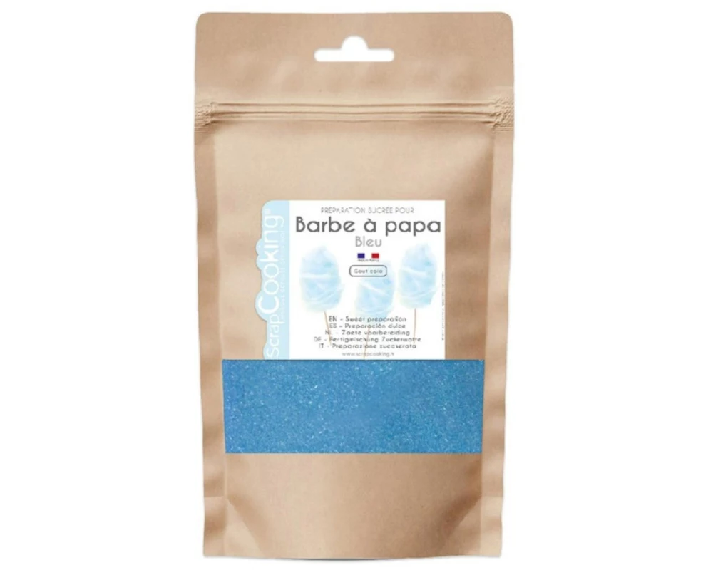 ScrapCooking Fertigmischung Zuckerwatte Colageschmack Blau 160 g