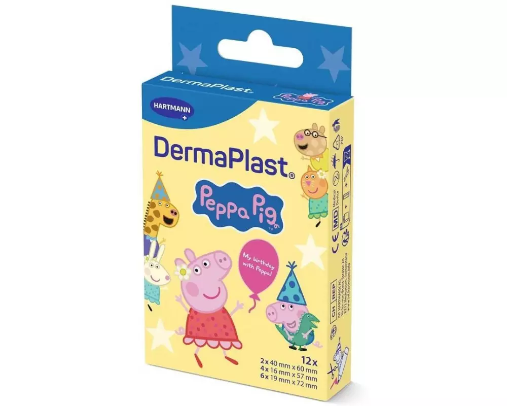 DermaPlast Kids Peppa Pig 3 Grössen 12 Stück
