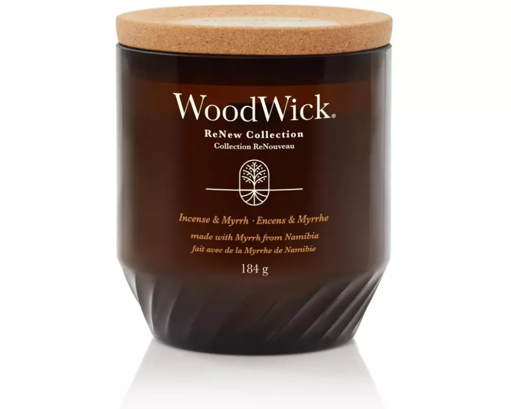 Woodwick Duftkerze Incense & Myrrh ReNew Medium Jar
