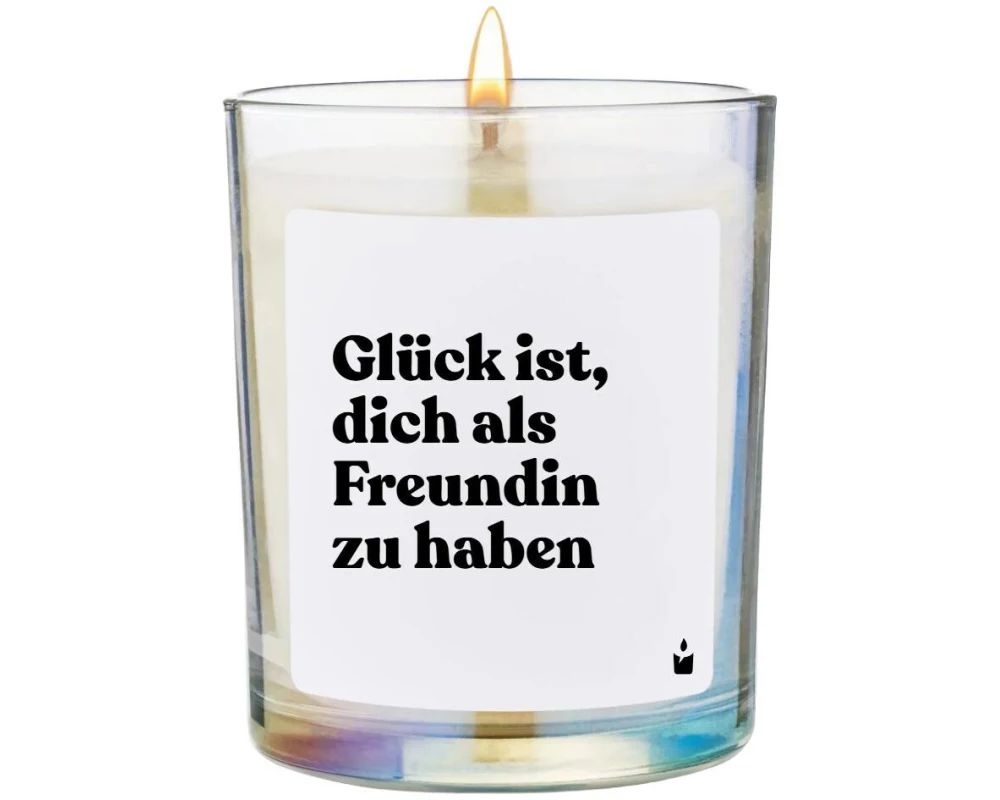 ChattyCandles Duftkerze Glück ist, dich als Freundin zu haben 6.7 x 8 cm