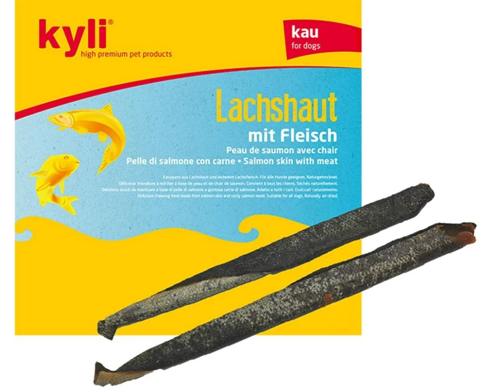 kyli Kausnack Lachshaut mit Fleisch 50 cm 2 Stück