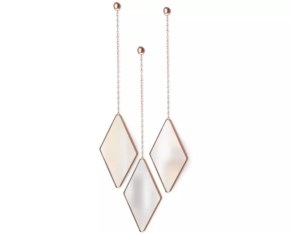 Umbra Spiegel Dima Kupfer, 3 Stück
