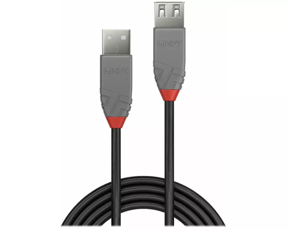 LINDY Anthra Line USB Cable, USB 2.0, USB/A-USB/A M-F, 1m