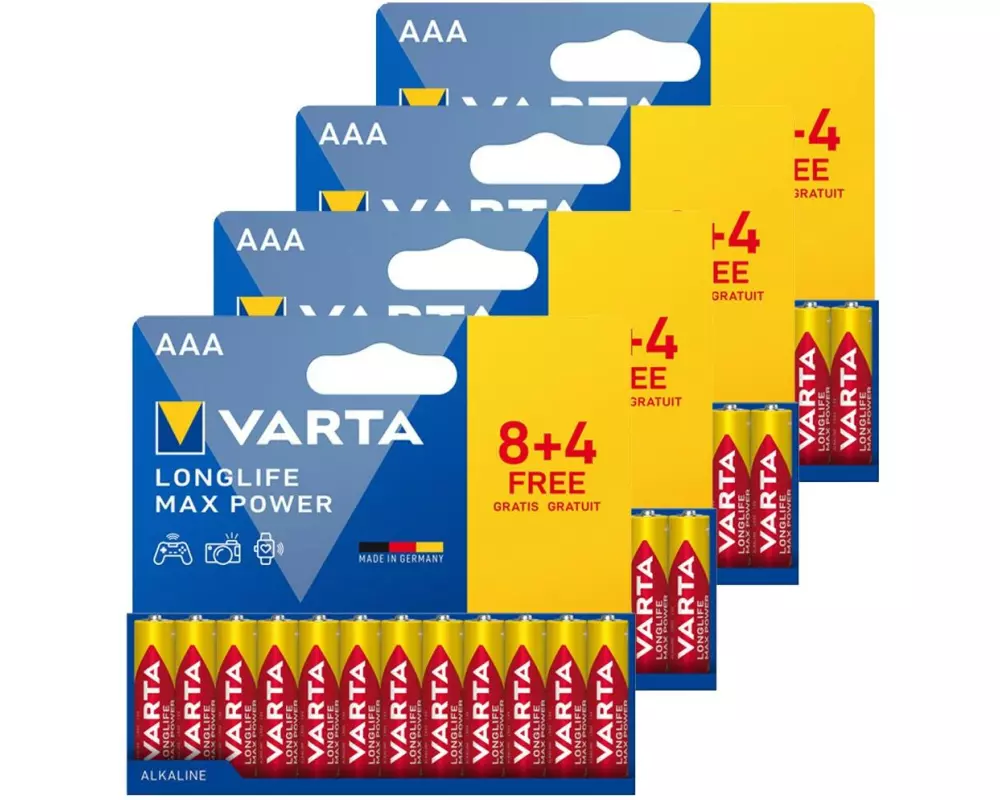 Varta Batterie Longlife Max Power AAA , 48 Stück