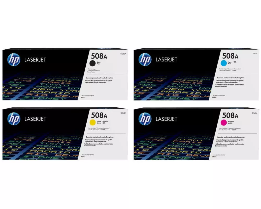 HP Rainbow Kit Nr. 508A (CF360A-CF363A) BL/C/M/Y