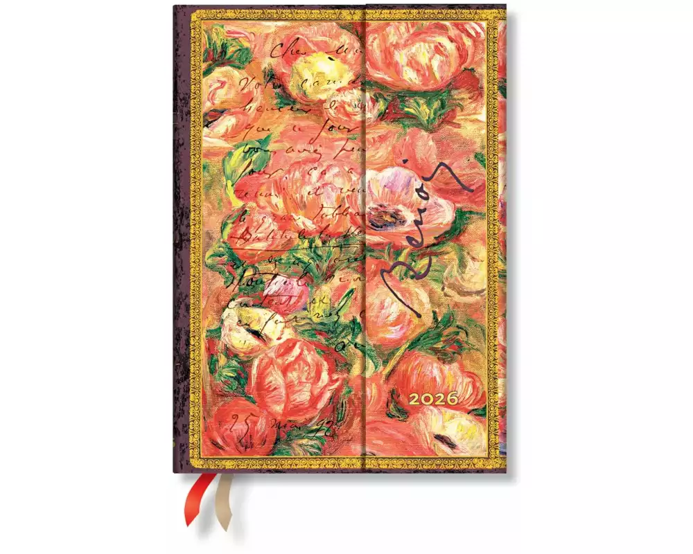 Paperblanks Wochenagenda Renoir Blume, 2026, Mehrfarbig