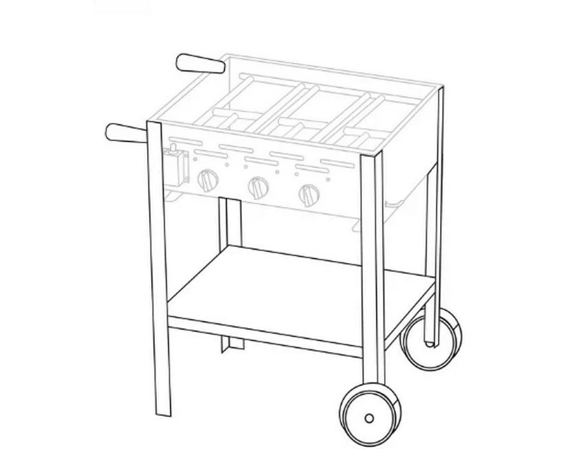 Blaser + Trösch Untergestell PROFI 3 frahrbar, silber