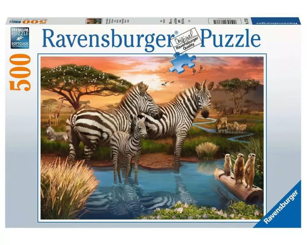 Ravensburger Puzzle Zebras am Wasserloch