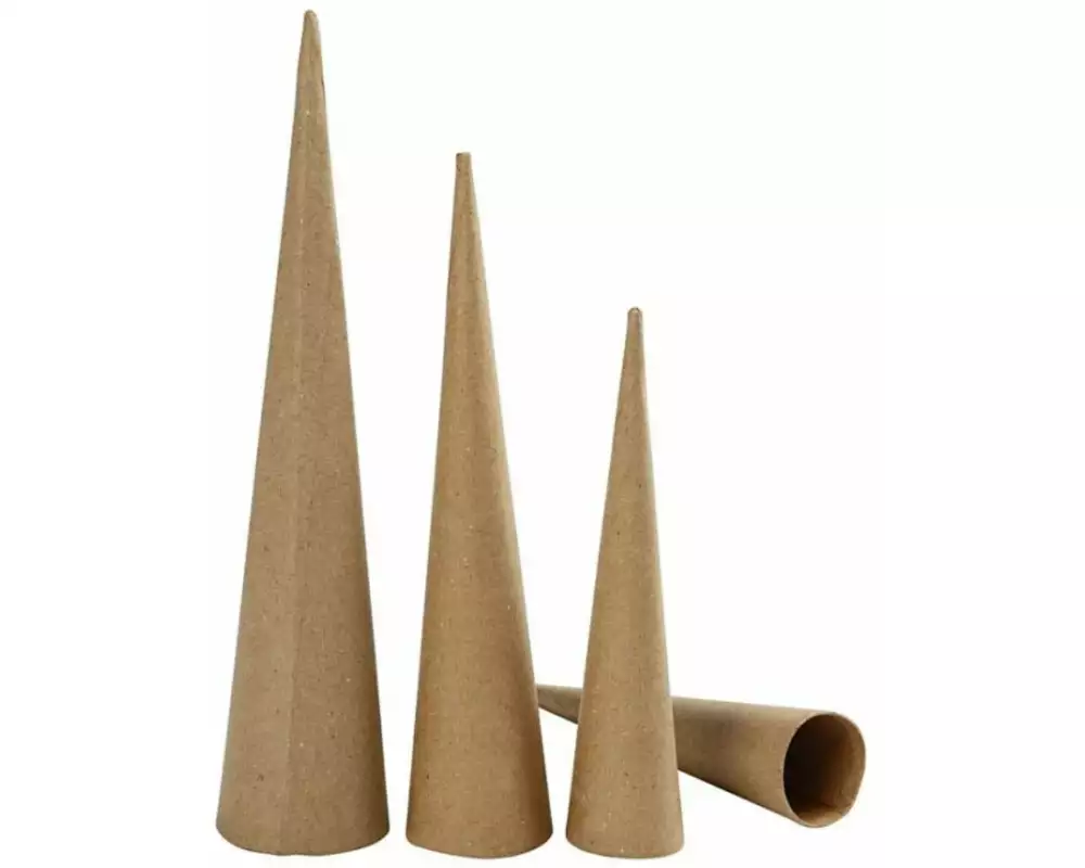 Creativ Company Papp-Kegel 20-30 cm 3 Stück