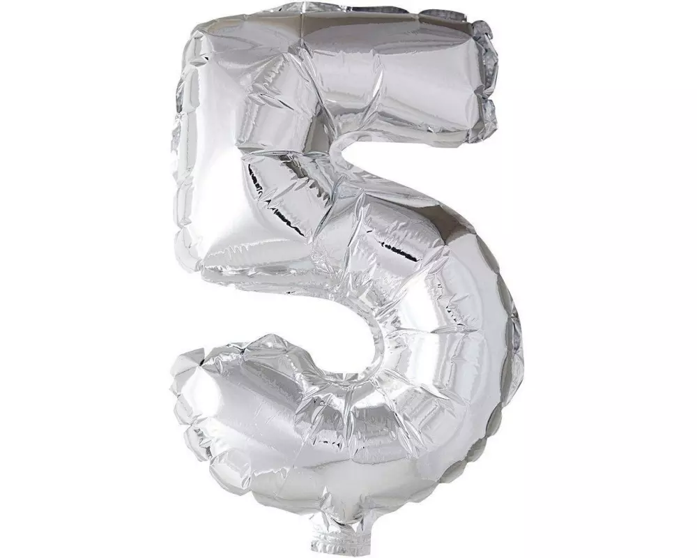 Creativ Company Folienballon 5 Silber