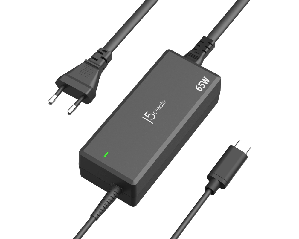 j5create JUP1265 power adapter/inverter Drinnen 65 W Schwarz