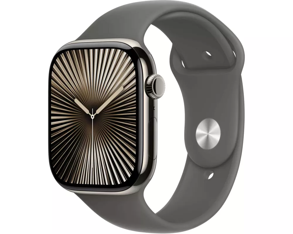 Apple Watch Series 10 46 mm LTE Natural Titanium Sport Grau S/M