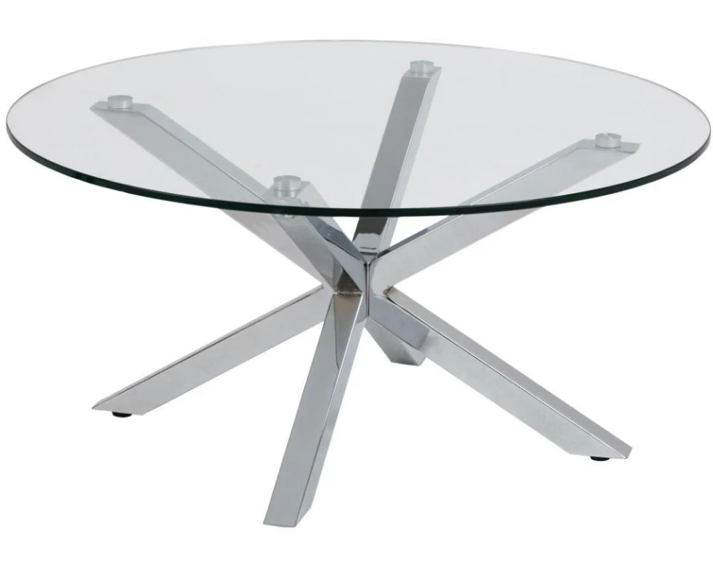 AC Design Couchtisch Heaven Ø 82 x 40 cm, Stahl/Glas