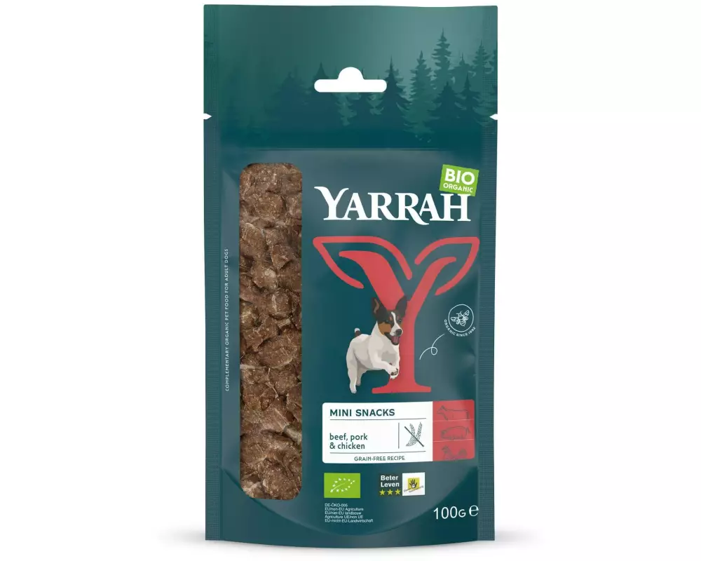 Yarrah Bio-Mini-Snack für Hunde, 100 g