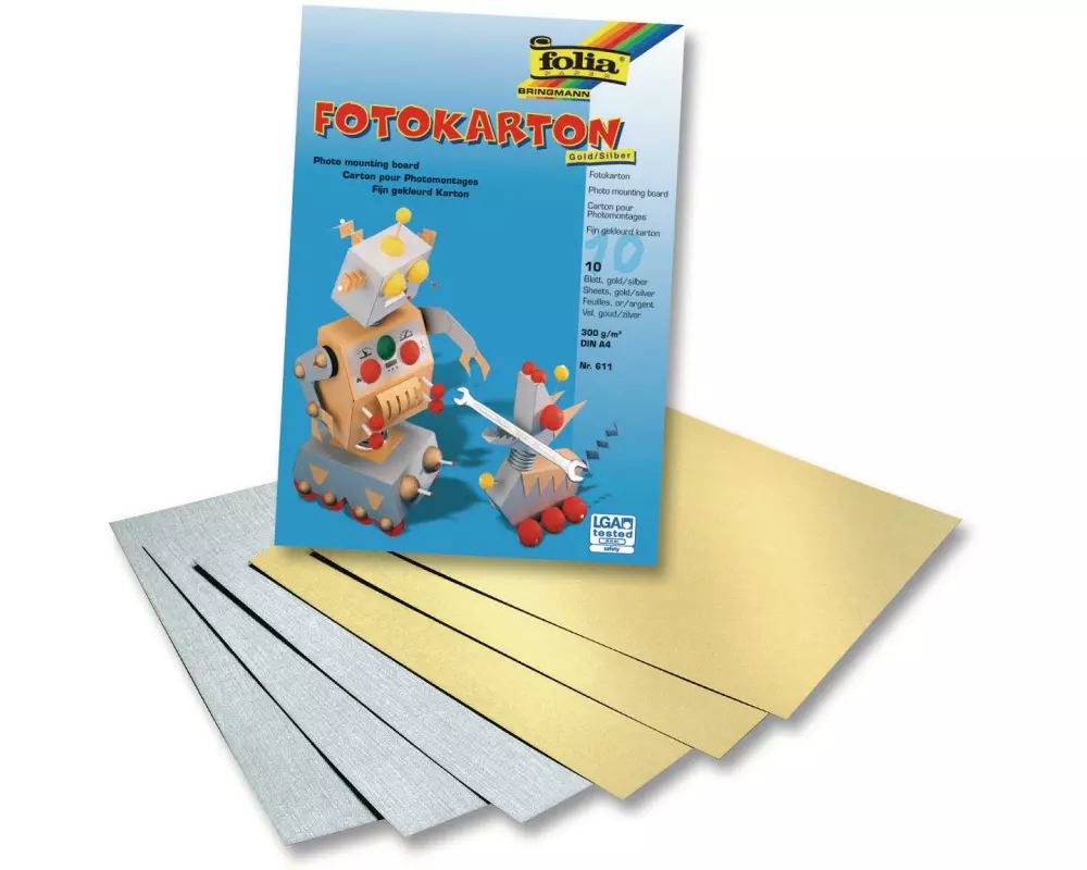 Folia Fotokarton A4 Gold/Silber