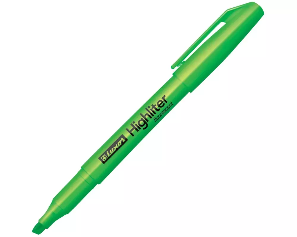 Luxor Textmarker Highlighter Grün, 12 Stück