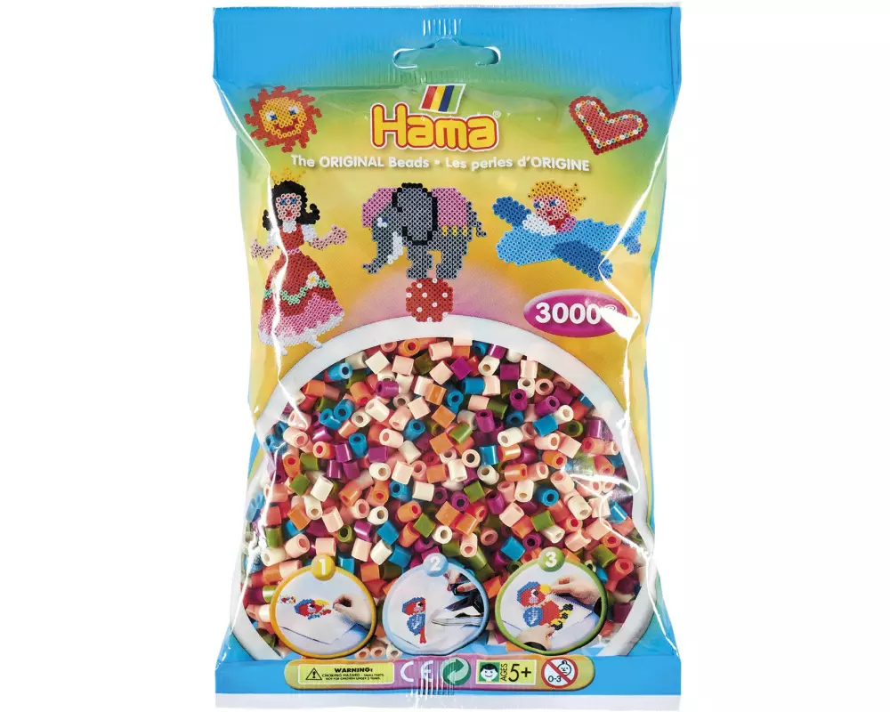 Hama Bügelperlen 3000, midi mix Mehrfarbig