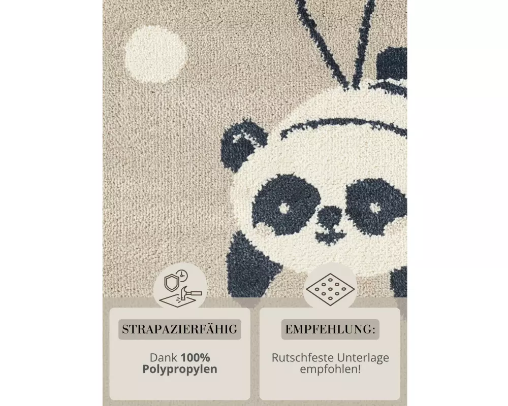 Hanse Home Dekoteppich Dreamy Panda 160 x 235 cm