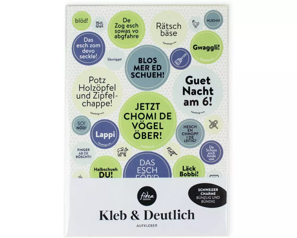 Fidea Design Sticker Kleb & Deutlich A5, 1 Stickerbogen